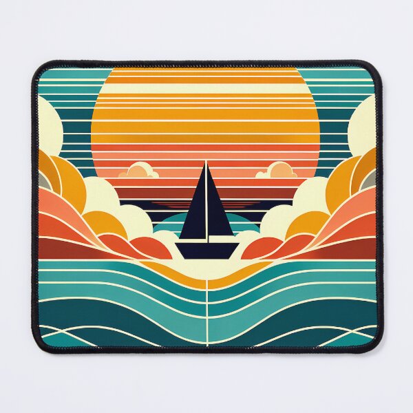 Item preview, Geometric Sailboat Sunset designed and sold by InkSmithery.