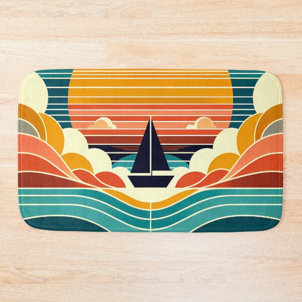 Item preview, Geometric Sailboat Sunset designed and sold by InkSmithery.