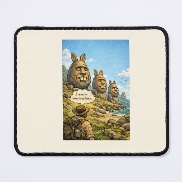 Item preview, Easter Island Bunny Heads Funny Design designed and sold by Hornace88studio.