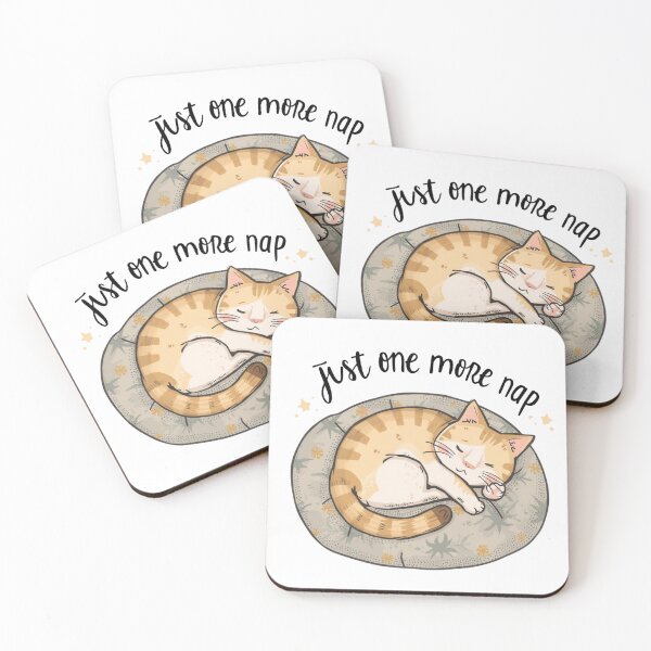 Item preview, Just One More Nap – Cute Sleepy Cat Illustration designed and sold by catcurio.