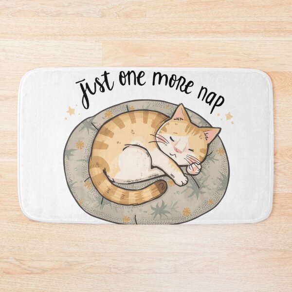 Item preview, Just One More Nap – Cute Sleepy Cat Illustration designed and sold by catcurio.