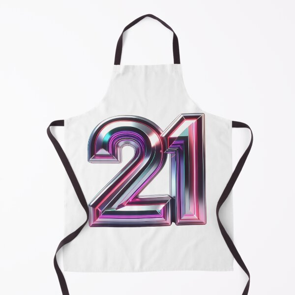 Item preview, Retro 80s synthwave number 21, neon glow aesthetic. designed and sold by AlanyaArtX.