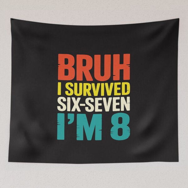 Item preview, Bruh I Survived Six Seven Im 8 Funny 8th Birthday Boy Design designed and sold by kiralynstration.
