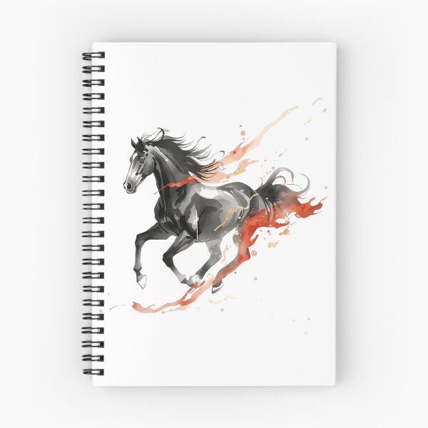 Artikelvorschau, Abstraktes Aquarell-Kunstwerk mit galoppierendem Pferd entworfen und verkauft von OneLook.