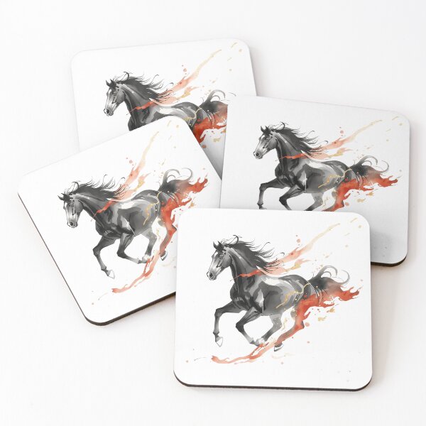 Item preview, Abstract Running Horse Watercolor Ink Splash Art designed and sold by OneLook.