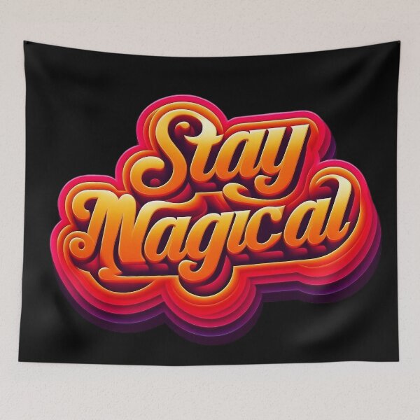 Item preview, STAY MAGİCAL retro 70s aesthetic typography  designed and sold by AlanyaArtX.