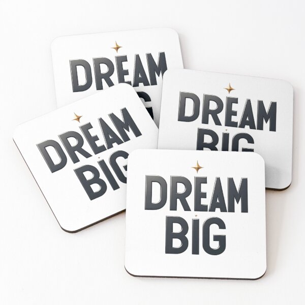 Item preview, DREAM BİG inspirational quote minimalist black typography art designed and sold by AlanyaArtX.