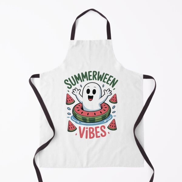 Item preview, Summerween Vibes Beach Party Ghost on Watermelon Float designed and sold by Formatage.