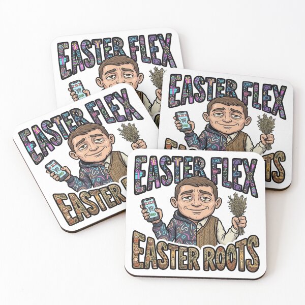 Item preview, Easter Flex vs Easter Roots – Funny Parody Sticker designed and sold by Imaginarium of Chaos falcon88 .