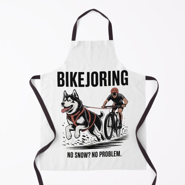 Item preview, Bikejoring No Snow No Problem – Husky Dog Bike Sport Design designed and sold by ArcticFoxStudio.