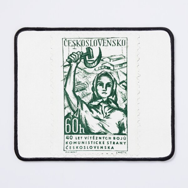 Item preview, Czech Republic Worker Woman Vintage Postage Stamp designed and sold by red-amber65.