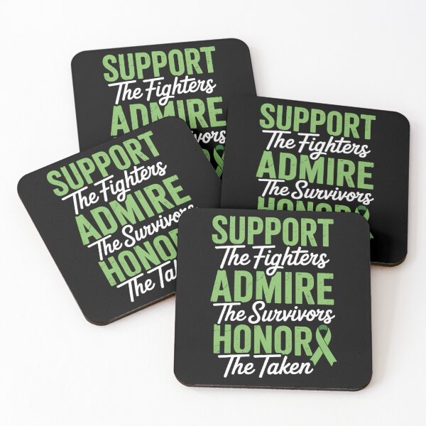 Item preview, SUPPORT ADMIRE HONOR, Green Ribbon Gallbladder Cancer designed and sold by Formatage.