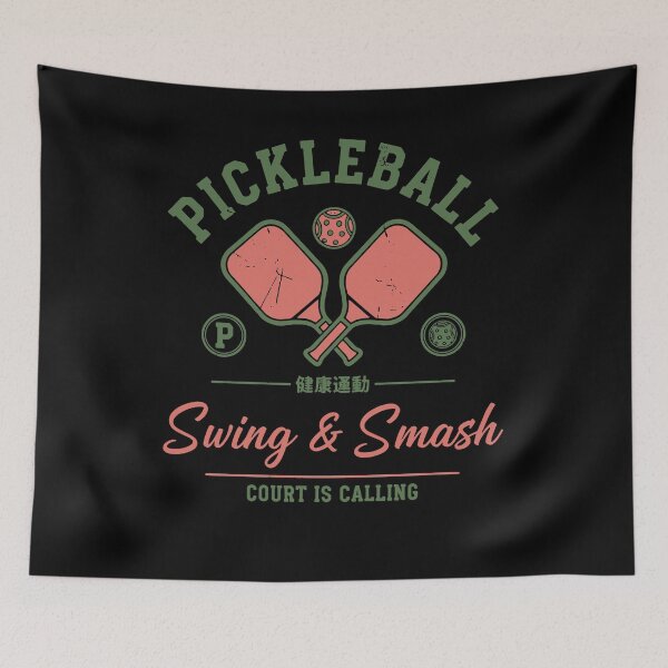 Item preview, Pickleball Funny Player Swing And Smash Court designed and sold by LuminOrb.