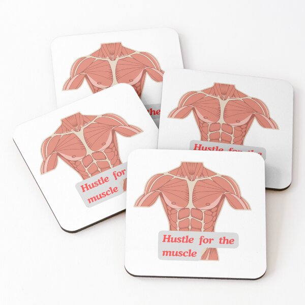 Item preview, Hustle for the Muscle - Retro Anatomy Fitness Art designed and sold by artsdylan.