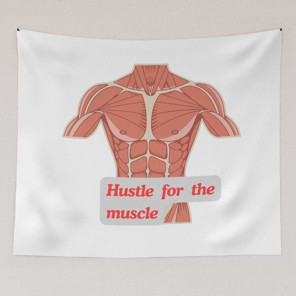 Item preview, Hustle for the Muscle - Retro Anatomy Fitness Art designed and sold by artsdylan.