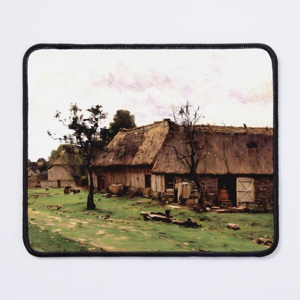Item preview, Farm Near Honfleur: Sunlit Rural Fields designed and sold by artdesignsnow.
