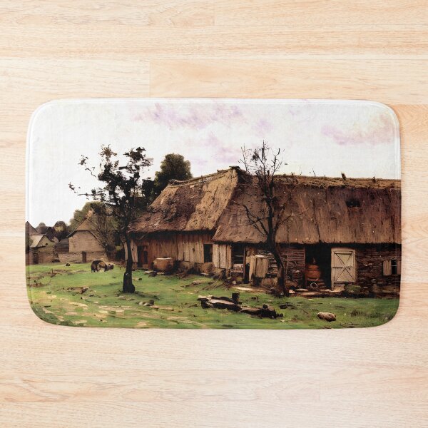 Item preview, Farm Near Honfleur: Sunlit Rural Fields designed and sold by artdesignsnow.