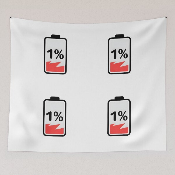 Item preview, Funny low battery 1 percent energy level designed and sold by AlanyaArtX.