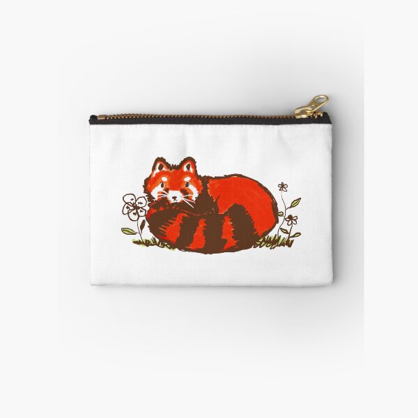 Item preview, Red panda with flowers designed and sold by Nininshop.