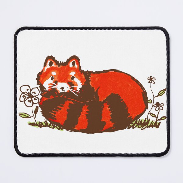 Item preview, Red panda with flowers designed and sold by Nininshop.