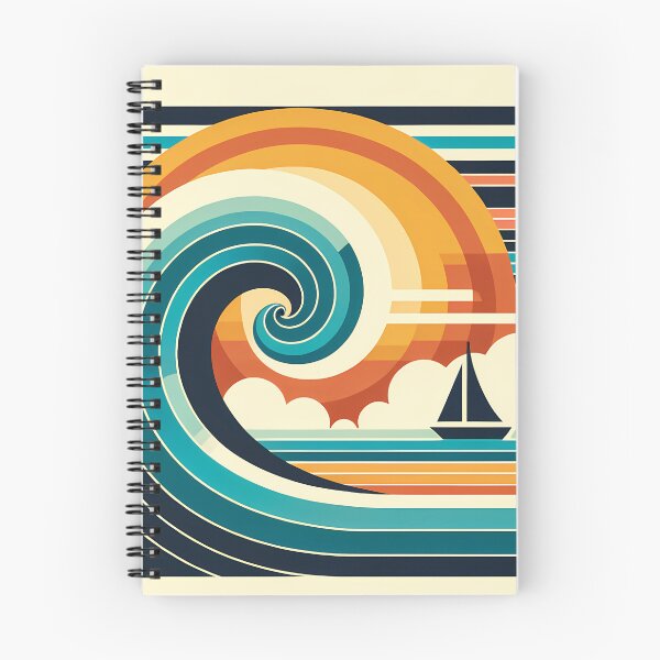 Item preview, Geometric Wave and Sailboat Sunset designed and sold by InkSmithery.