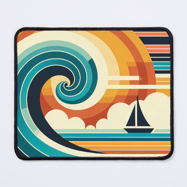 Item preview, Geometric Wave and Sailboat Sunset designed and sold by InkSmithery.
