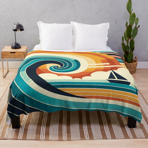 Item preview, Geometric Wave and Sailboat Sunset designed and sold by InkSmithery.