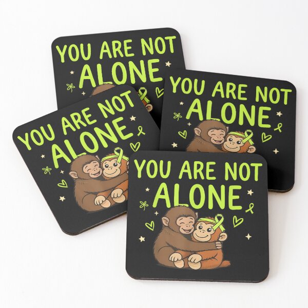 Item preview, You are Not Alone Baby Monkey Punch Mental Health Awareness designed and sold by CherylCGarrison.