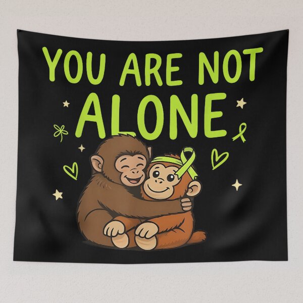 Item preview, You are Not Alone Baby Monkey Punch Mental Health Awareness designed and sold by CherylCGarrison.