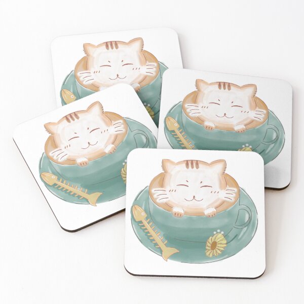 Item preview, Cozy Cat latte art designed and sold by KilLyNoir.