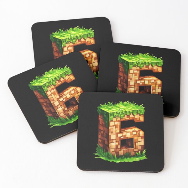 Item preview, Pixel Number 6 Gamer Block Style Birthday  designed and sold by FGTV2021.