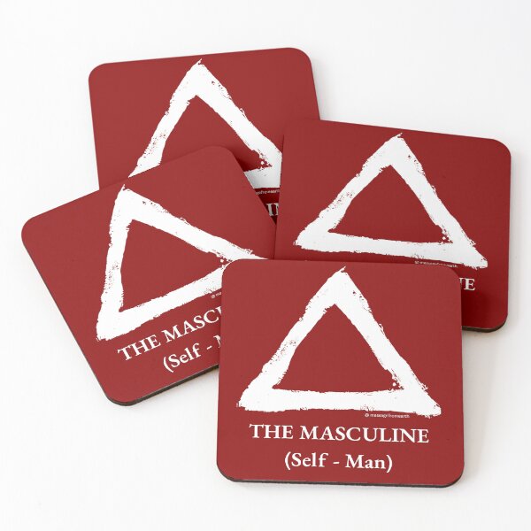 Item preview, Masculine - Neolithic Cipher - Self and Man - Minimalist T-Shirt - #3 designed and sold by Message from Earth.