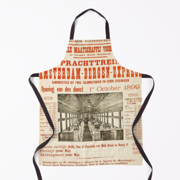 Item preview, Vintage Railway Poster Amsterdam Bergen Express Dining Car designed and sold by TheSoulOfArt.