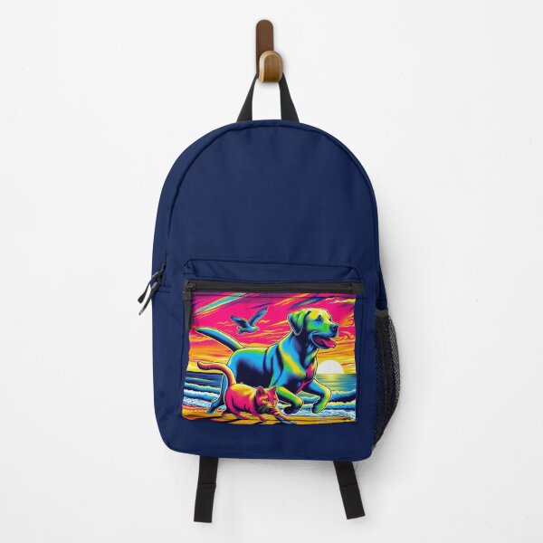 Item preview, Sunset Companions – Psychedelic Dog & Cat Design designed and sold by Dogandesighn.