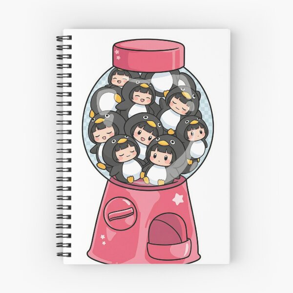 Item preview, Kawaii Penguin Gacha Machine Gugu Gaga – Cute Chibi Capsule Toy Aesthetic Design designed and sold by aiqdelicia.