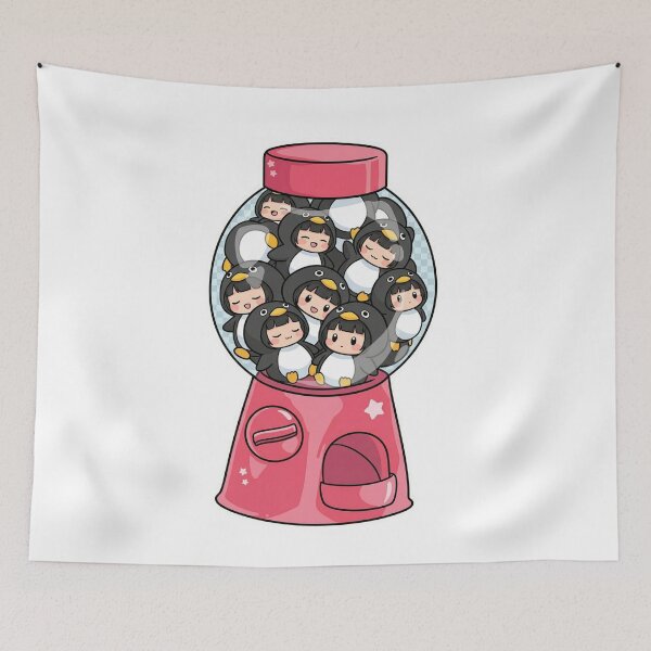 Item preview, Kawaii Penguin Gacha Machine Gugu Gaga – Cute Chibi Capsule Toy Aesthetic Design designed and sold by aiqdelicia.