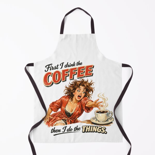 Item preview, Retro Pin-Up: First I drink the coffee designed and sold by Pineapple-Tree.