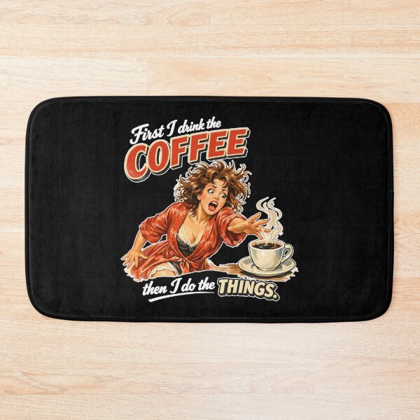 Item preview, Retro Pin-Up: First I drink the coffee designed and sold by Pineapple-Tree.