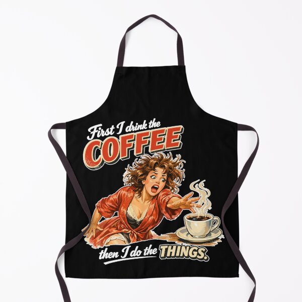 Item preview, Retro Pin-Up: First I drink the coffee designed and sold by Pineapple-Tree.