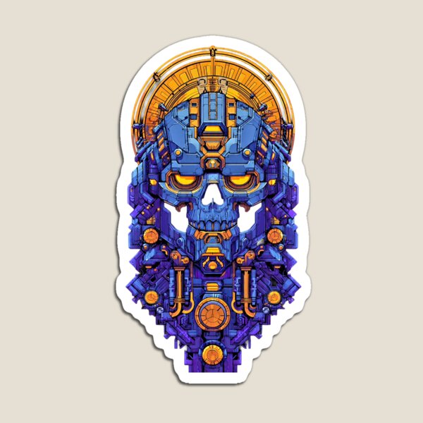 Item preview, Cyber punk style death mecha skull logo designed and sold by SyberShark82.