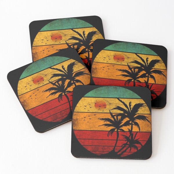 Item preview, Tropical vintage sunset palms  designed and sold by NivyasArtistry.