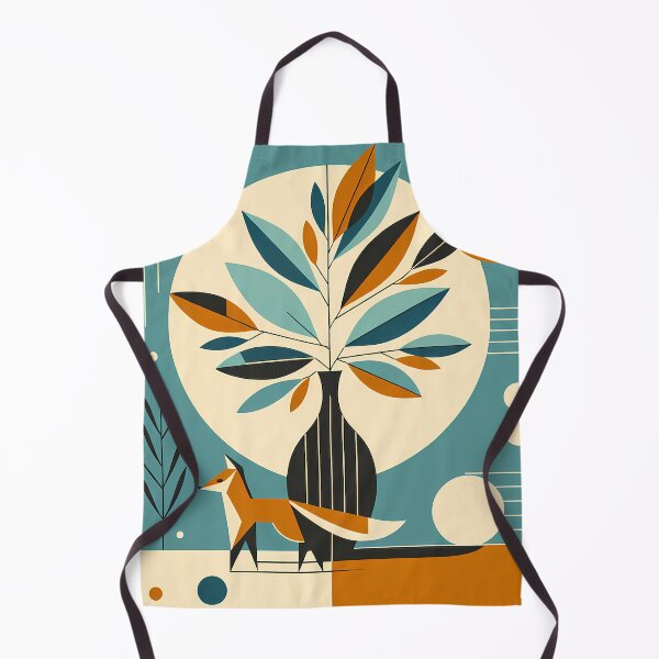 Item preview, Geometric Fox and Botanical Vase Illustration designed and sold by InkSmithery.