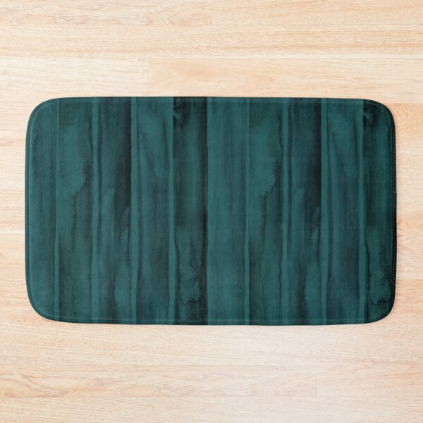 Item preview, Cyprus Lagoon Deep Green Textured Watercolor Vertical Stripes designed and sold by micklyn.
