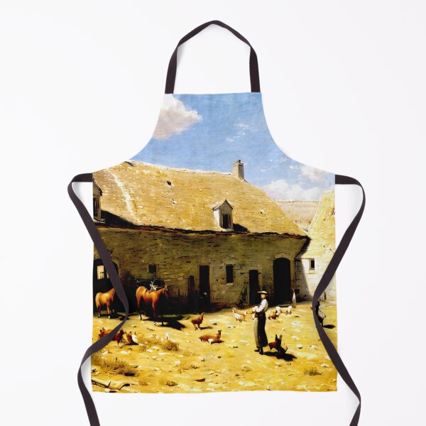 Item preview, Farmyard at Chailly: A Sunlit Glimpse of Rural Life designed and sold by artdesignsnow.