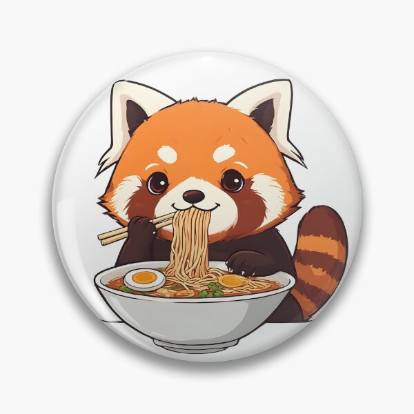 Item preview, Cute Red Panda Eating Ramen Kawaii Food Lover Design designed and sold by Karolina’s Cozy Creations.