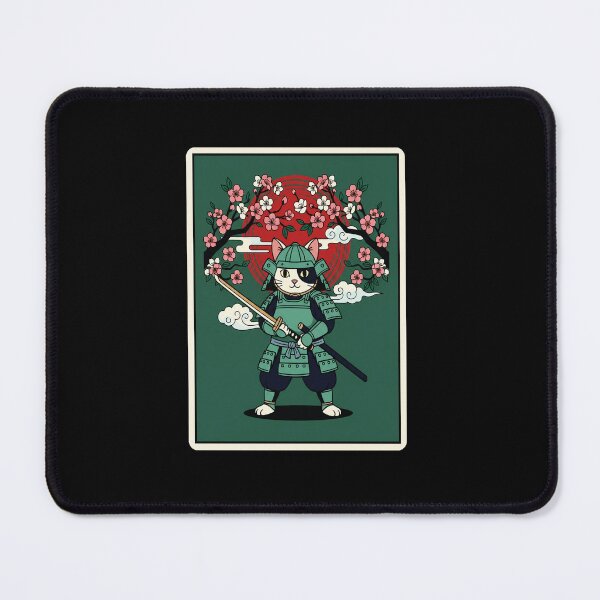 Item preview, Samurai Cat Armor Japanese Style Cherry Blossom Warrior designed and sold by JordynLadukeg65.
