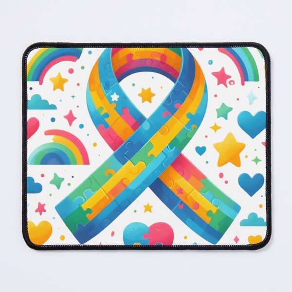 Item preview, Colorful Autism Awareness Ribbon designed and sold by AI-Only Creations.