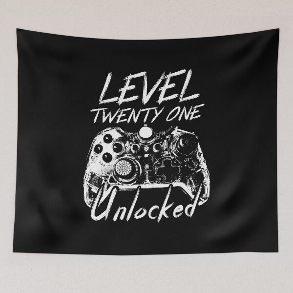 Item preview, Level 21 Unlocked Gamer Birthday Controller Sketch designed and sold by FGTV2021.