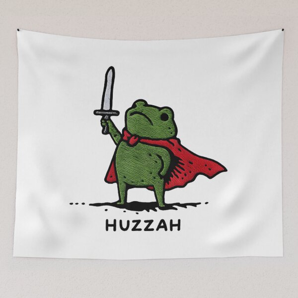 Item preview, Huzzah Frog With Sword designed and sold by ReinholdGerlach.