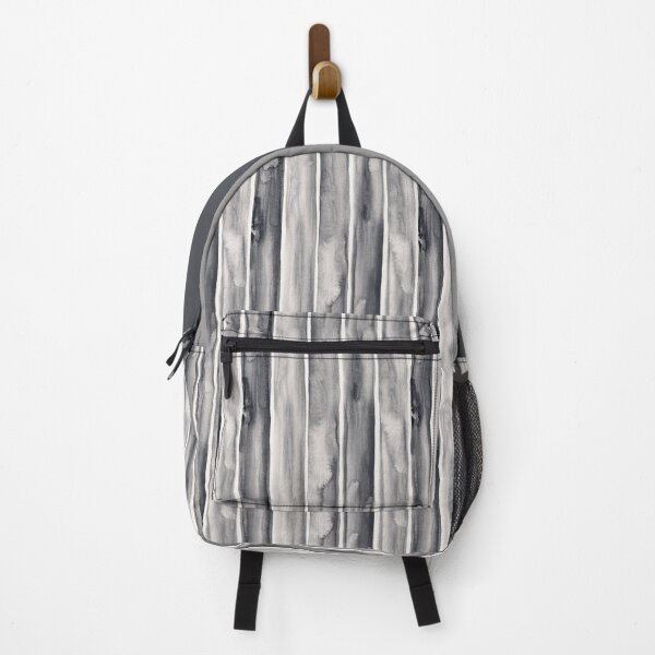 Item preview, Ivory and Charcoal Grey Monochrome Hand Painted Watercolor Stripes designed and sold by micklyn.